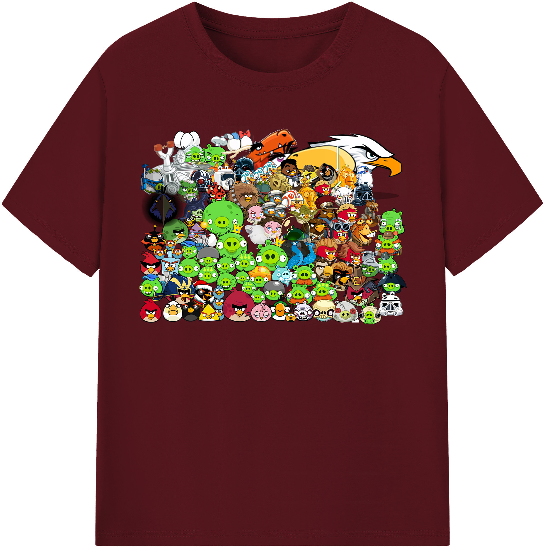 （画像用） Angry Birds アングリーバード 綿100％半袖Tシャツ（フロントプリント）